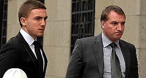 Anton Rodgers, left, with his father, Brendan.