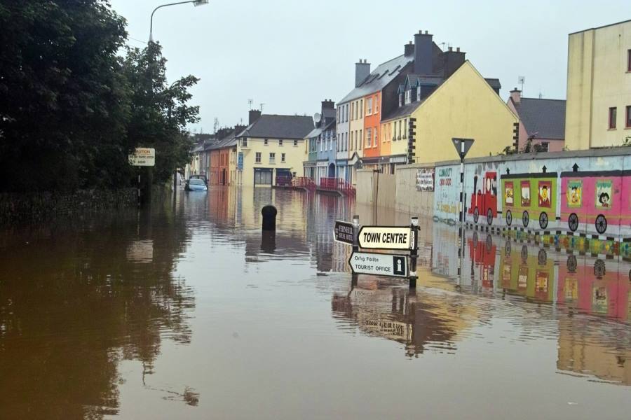 Flooding in Clonakilty this morning. Pic: Denis Boyle