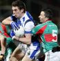 Laois Colm Begley under pressure from Richie Feeney and Peadar Gardiner of Mayo in todays match. Picture: Inpho