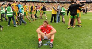 DOWN AND OUT: Dejected Cork forward Ciaran Sheehan reflects on what might have been at the end of the 2012 All-Ireland SFC semi-final. Picture: Oliver McVeigh/SPORTSFILE