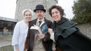 Maite Lopez, James Moore and Jessica Peel-Yates, members of The Bloomsday Survival Kit team. Picture: Gareth Chaney/Collins