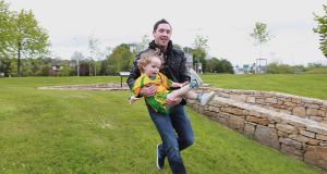 HAPPY DAYS: Former Donegal footballer Brendan Devenney with his son Matthew. Picture: Declan Doherty
