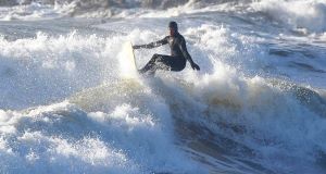 Surfing at Garretstown beach outside Kinsale, which did not apply to retain its Blue Flag status. Picture: Denis Minihane.