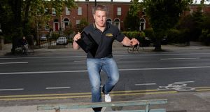 BALANCING ACT: Sean O'Brien at the launch of the Street Rugby mobile phone game. Picture: Sportsfile