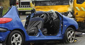 The scene of the crash which claimed the lives of four young women in Galway.