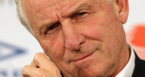 Republic of Ireland manager Giovanni Trapattoni during the press conference at the Stade De France tonight.