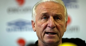 Republic of Ireland manager Giovanni Trapattoni during a press conference at the Grand Hotel in Malahide this evening. Republic of Ireland manager Giovanni Trapattoni during a press conference at the Grand Hotel in Malahide this evening.