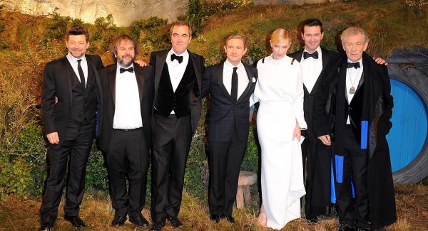 The stars of the Hobbit at the premiere
