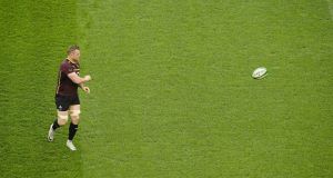 reland captain Jamie Heaslip during the captain's run ahead of the tie against France today. Picture: INPHO