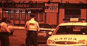 Murder squad detectives were tonight hunting a three-man gang after a shooting left one man dead and another injured. Murder squad detectives were tonight hunting a three-man gang after a shooting left one man dead and another injured.
