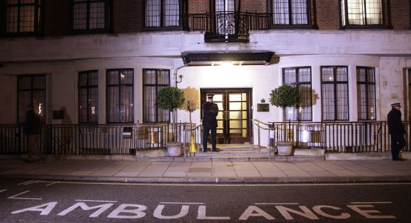 A general view of King Edward VII Hospital in central London where the Duchess of Cambridge was admitted following the announcement that she is expecting a baby. 