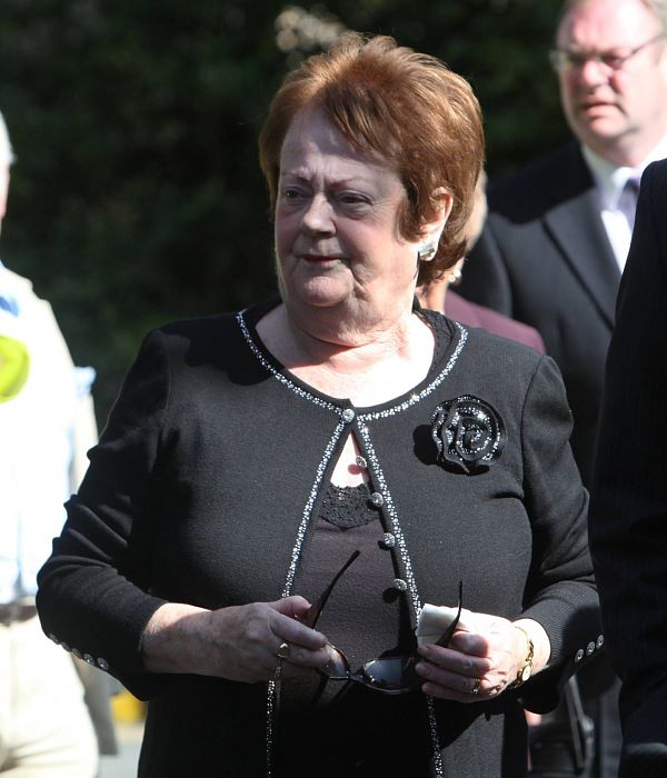 Mary O’Rourke mourns nephew Brian Lenihan at his funeral in June.