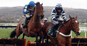 Oscar Whisky (right) looks good value at 4/1 in World Hurdle.