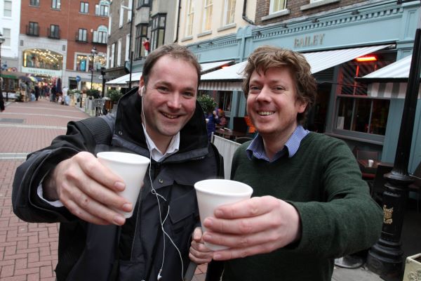 Jonathan de Burca Butler and Henry McKean from Newstalk also did a joint Random Acts of Kindness day in Dublin this year