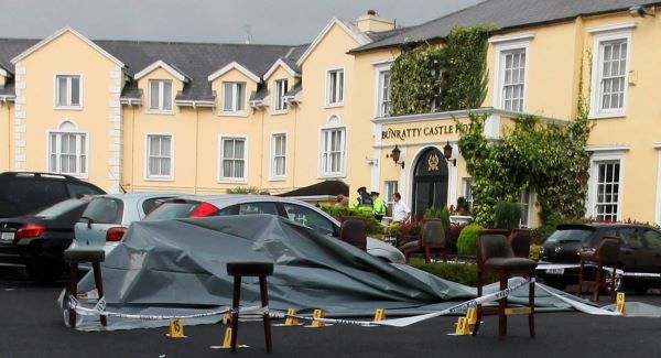 The scene of this morning's shooting at Bunratty Castle Hotel, in Clare. Picture: Brian Arthur/ Press 22.