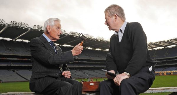 Seán Óg Ó Ceallacháin (left) and Micheál Ó Muircheartaigh pictured in 2009.Photo: SPORTSFILE