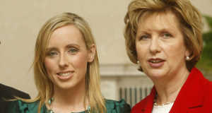 Sharon Commins pictured with President Mary McAleese