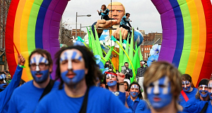 Performers during the St Patrick