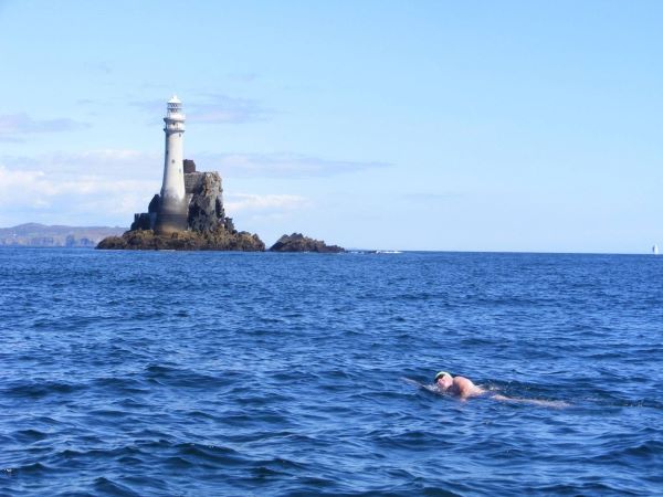 Steve in the Around the Fasnet Rock Swim