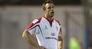Tommy Bowe: Studying hard for college exams in management.