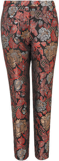 Chinoiserie jacquard cigarette trousers, Topshop €68