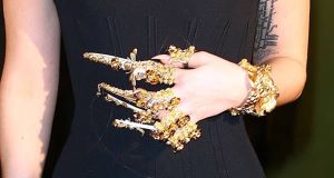 Lady Gaga sporting elaborate nail designs in London last year