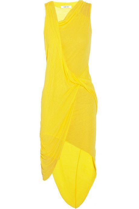 Helmut Lang film asymmetric draped jersey dress