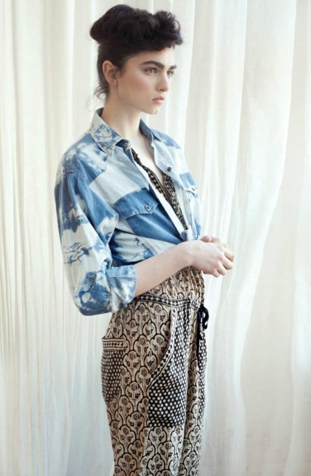 Isabel Marant Maggy shirt, €290; Étoile Isabel Marant 'Heko' overall, €240 both at Costume