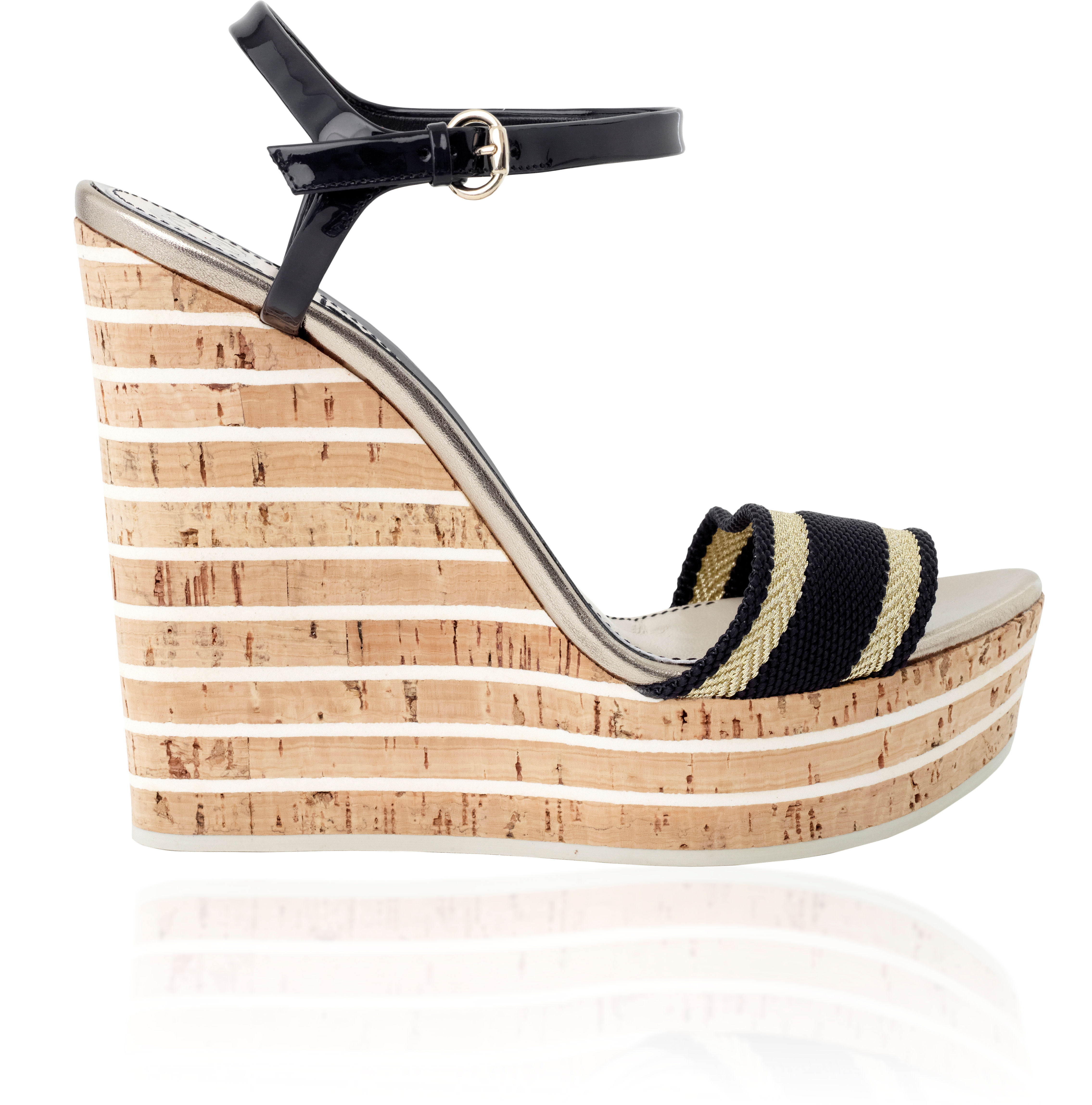 Gucci leather and cork wedge sandals, Brown Thomas €495